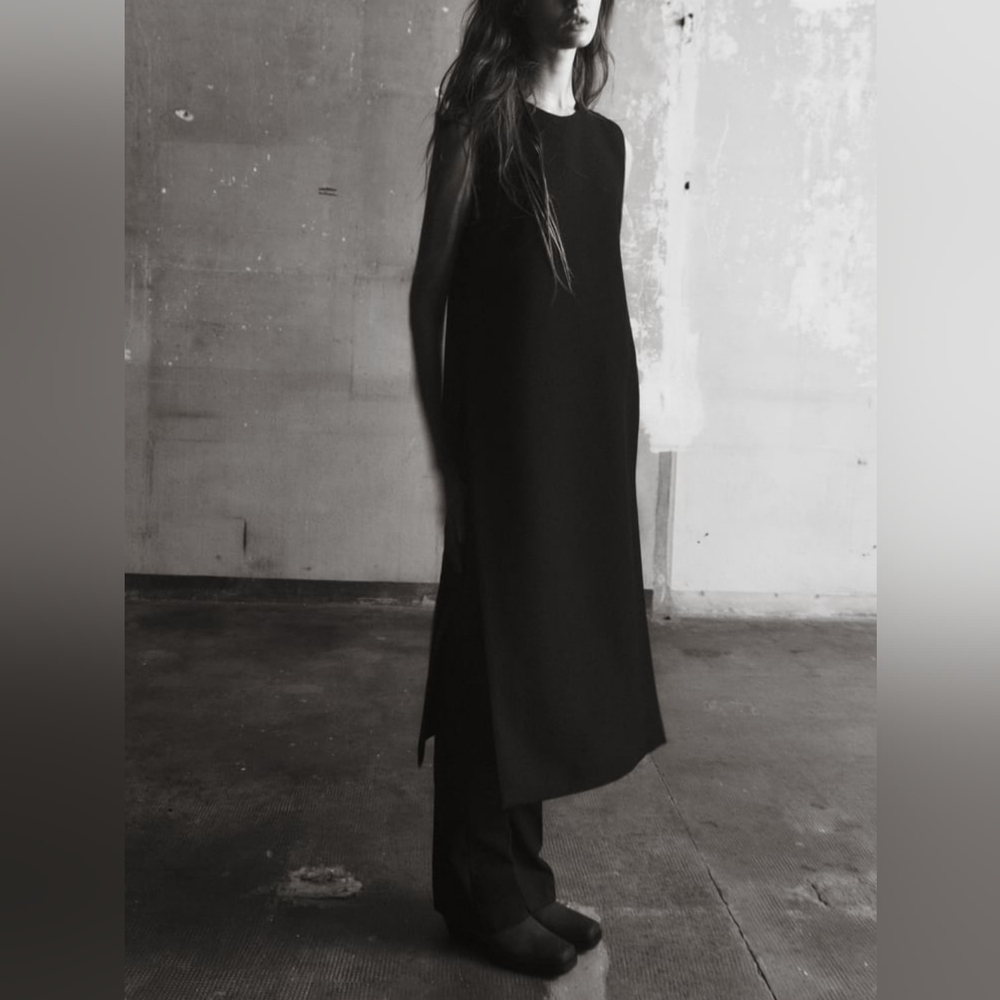 ZARA ZW LIMITED COLLECTION LONG MINIMALIST VEST